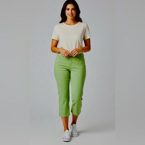 Chaps Capri Jeans Green Denim Size 12